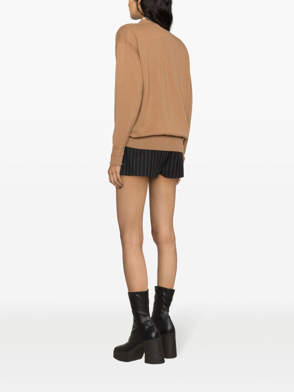 Iconic logo-appliquÃ© virgin-wool cardigan - 4