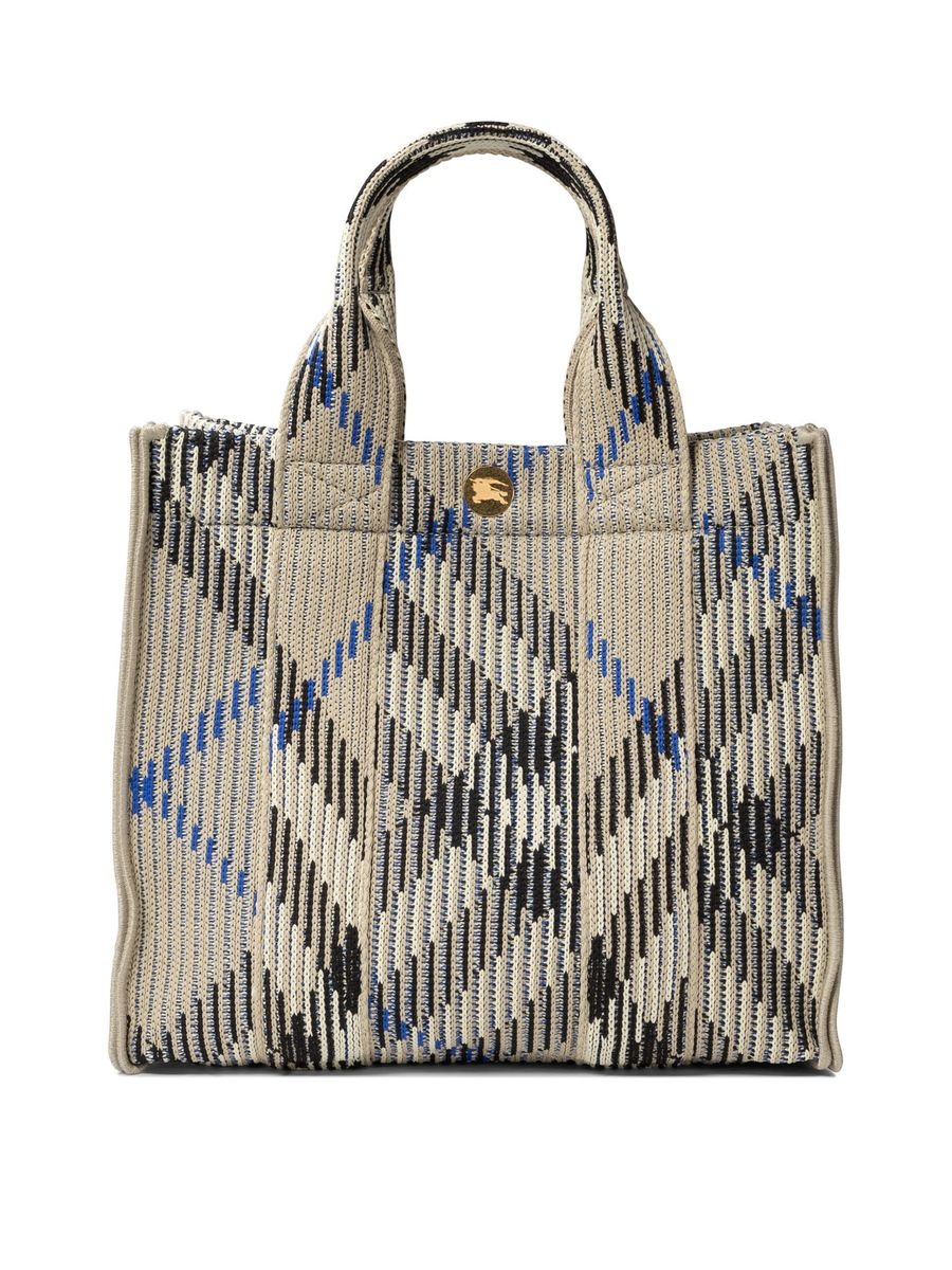 Burberry "Mini Check" Knitted Tote - 3