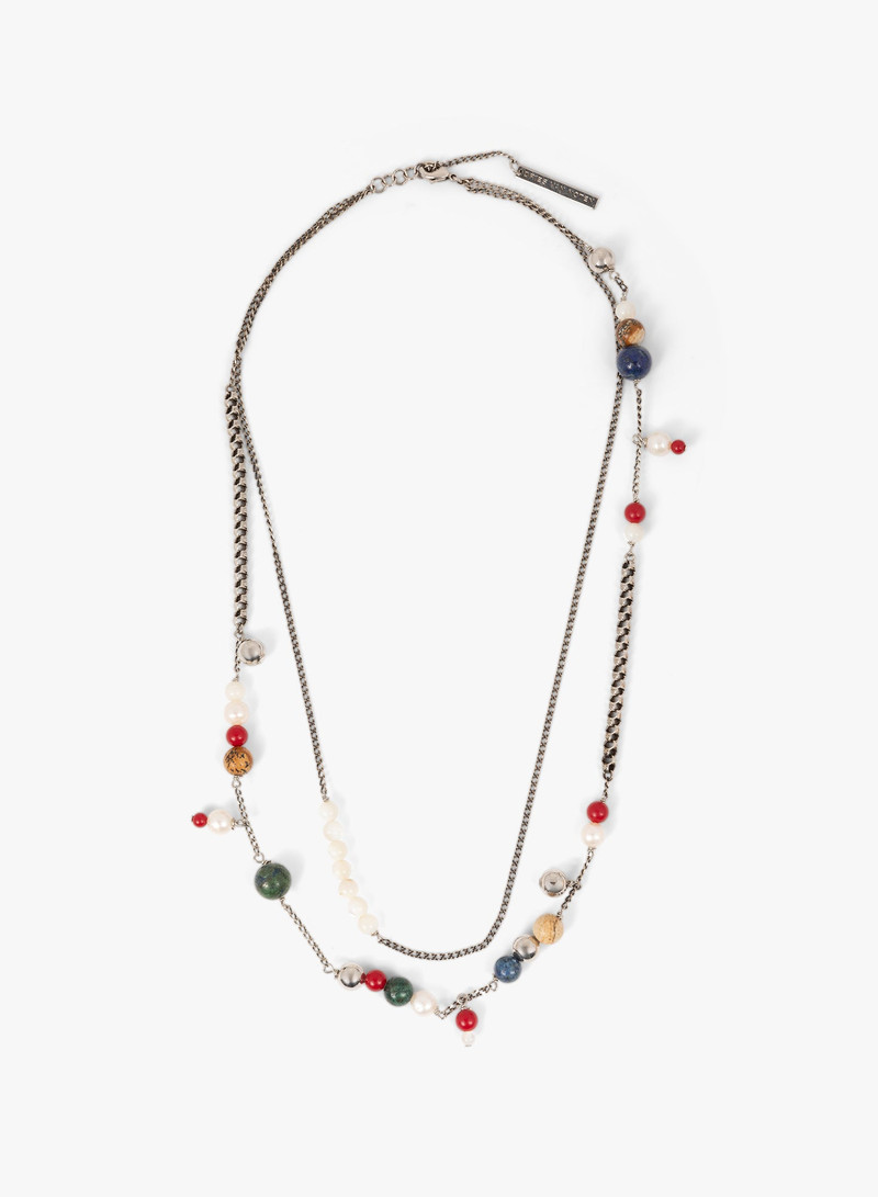 Dries Van Noten DOUBLE CHAIN CHARM NECKLACE outlook