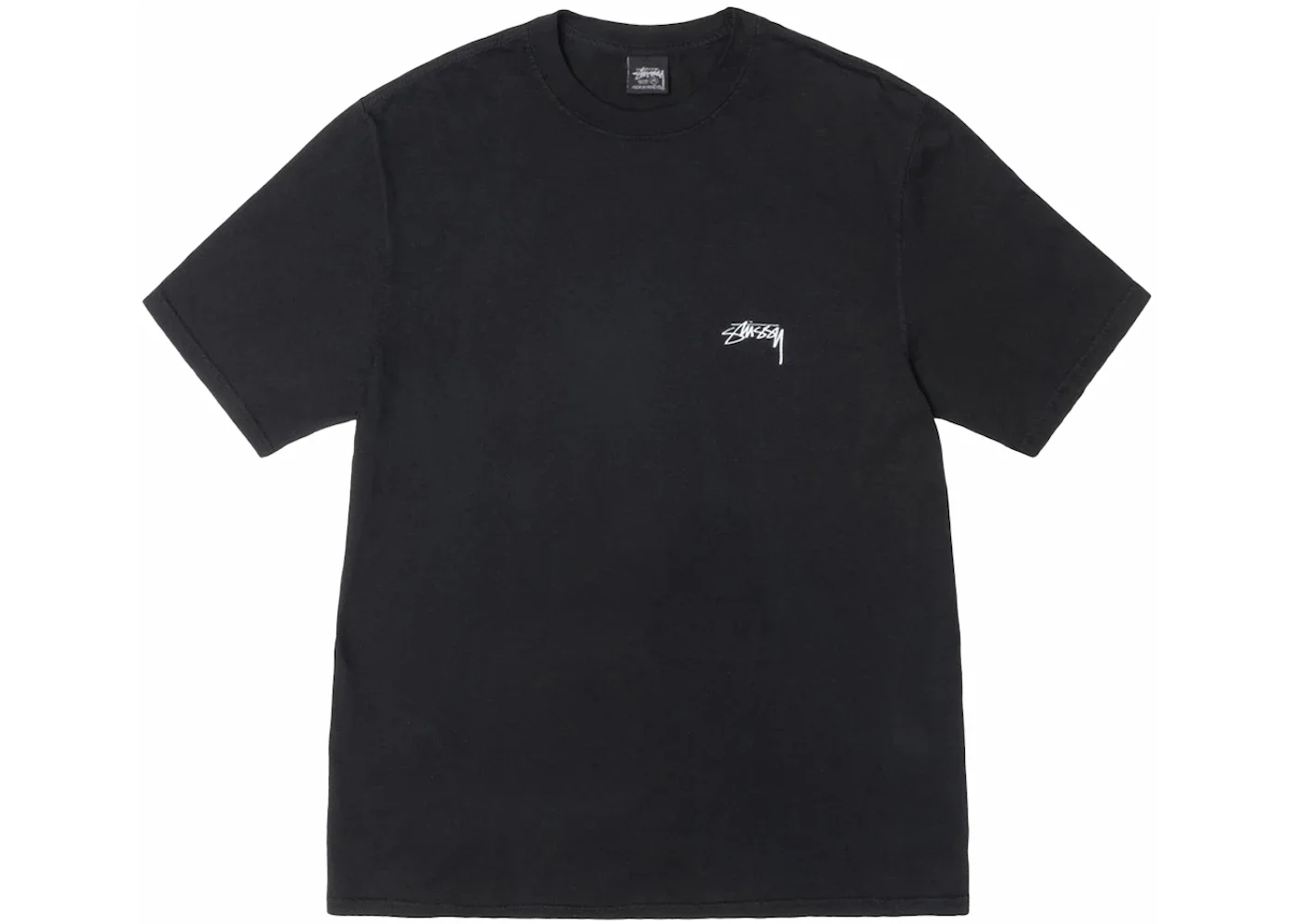 Stussy Smooth Stock Pigment Dyed Tee Black - 1