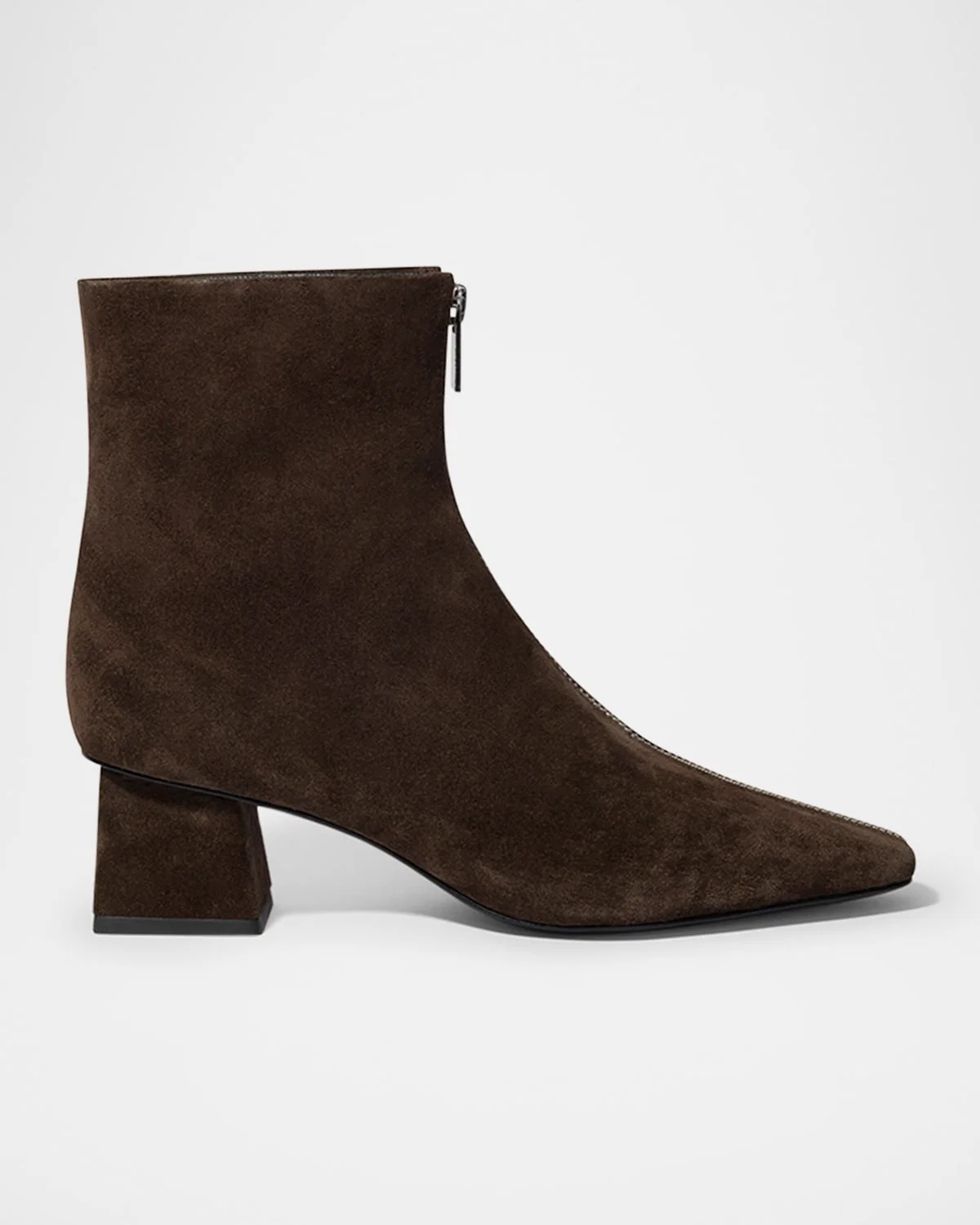 Ryder Suede Zip Ankle Booties - 1