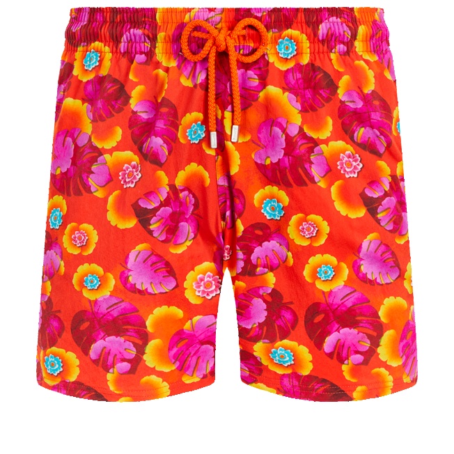 Men Stretch Swim Trunks Mix Of Flowers - 1