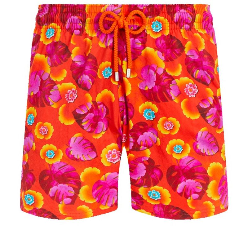 Men Stretch Swim Trunks Mix Of Flowers 1
