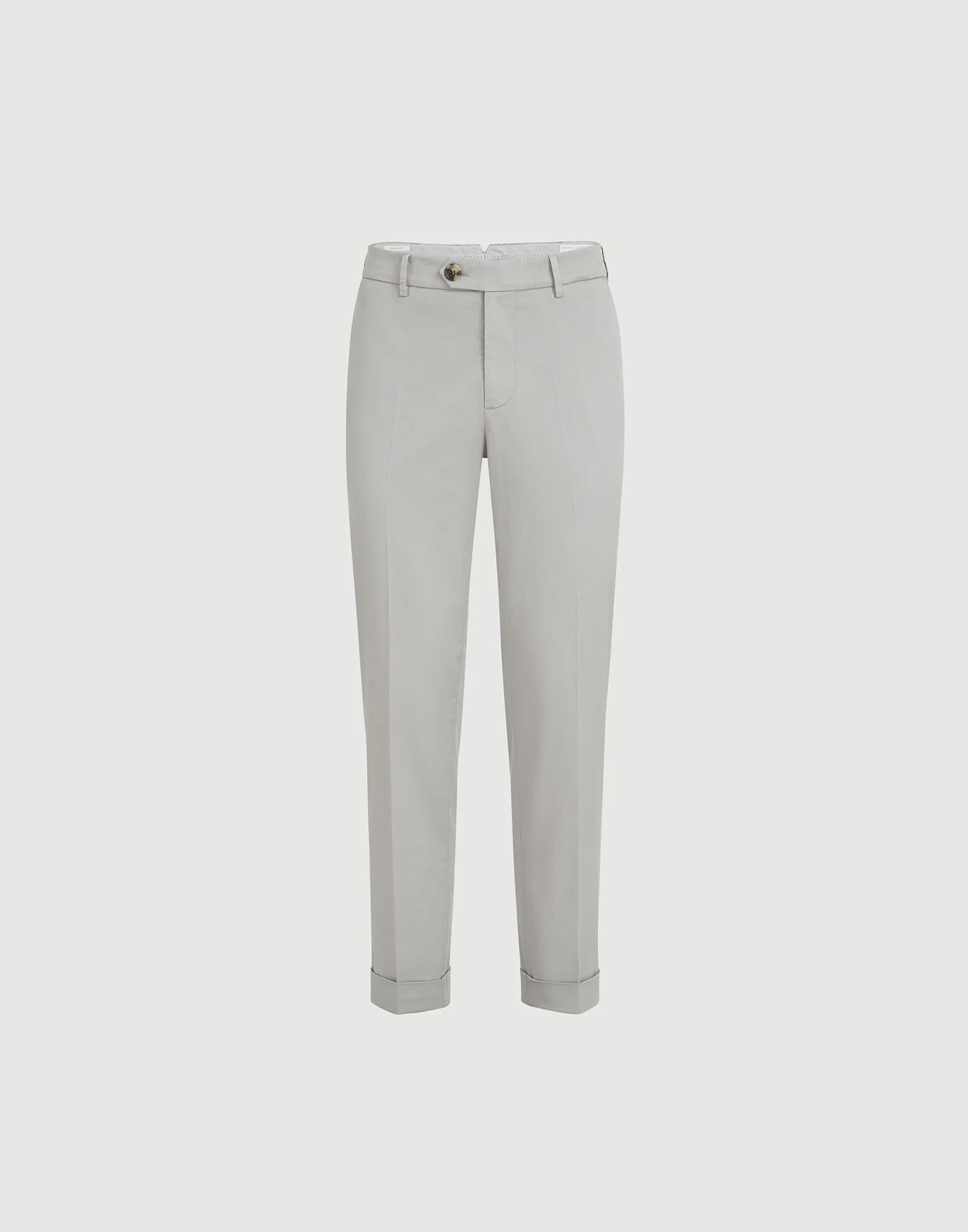 Garment-dyed Italian fit trousers in American Pima comfort cotton gabardine - 1