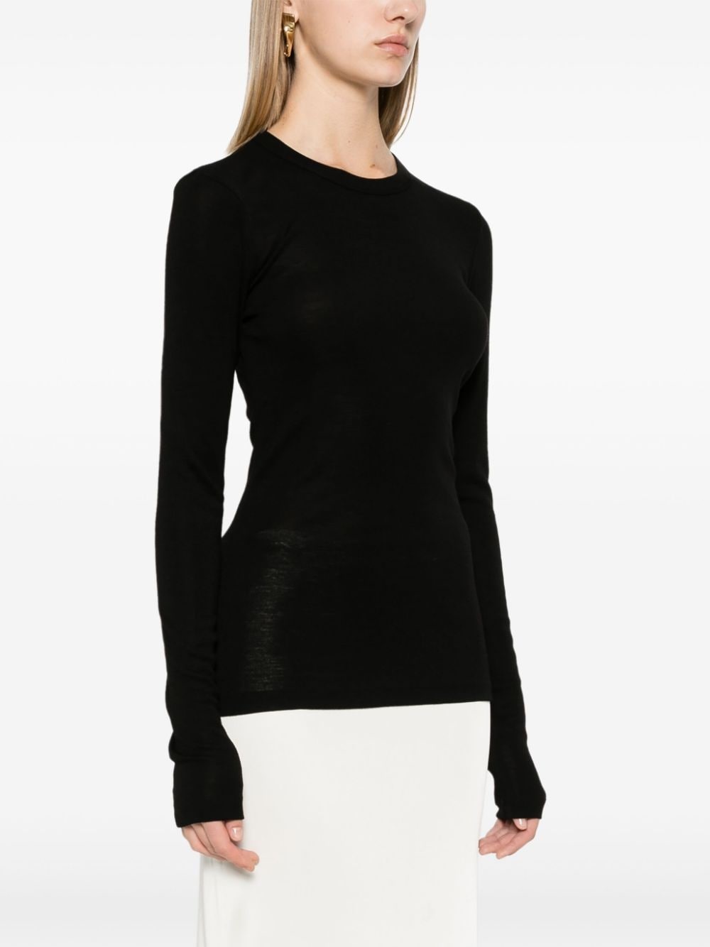 crew-neck merino wool jumper - 3