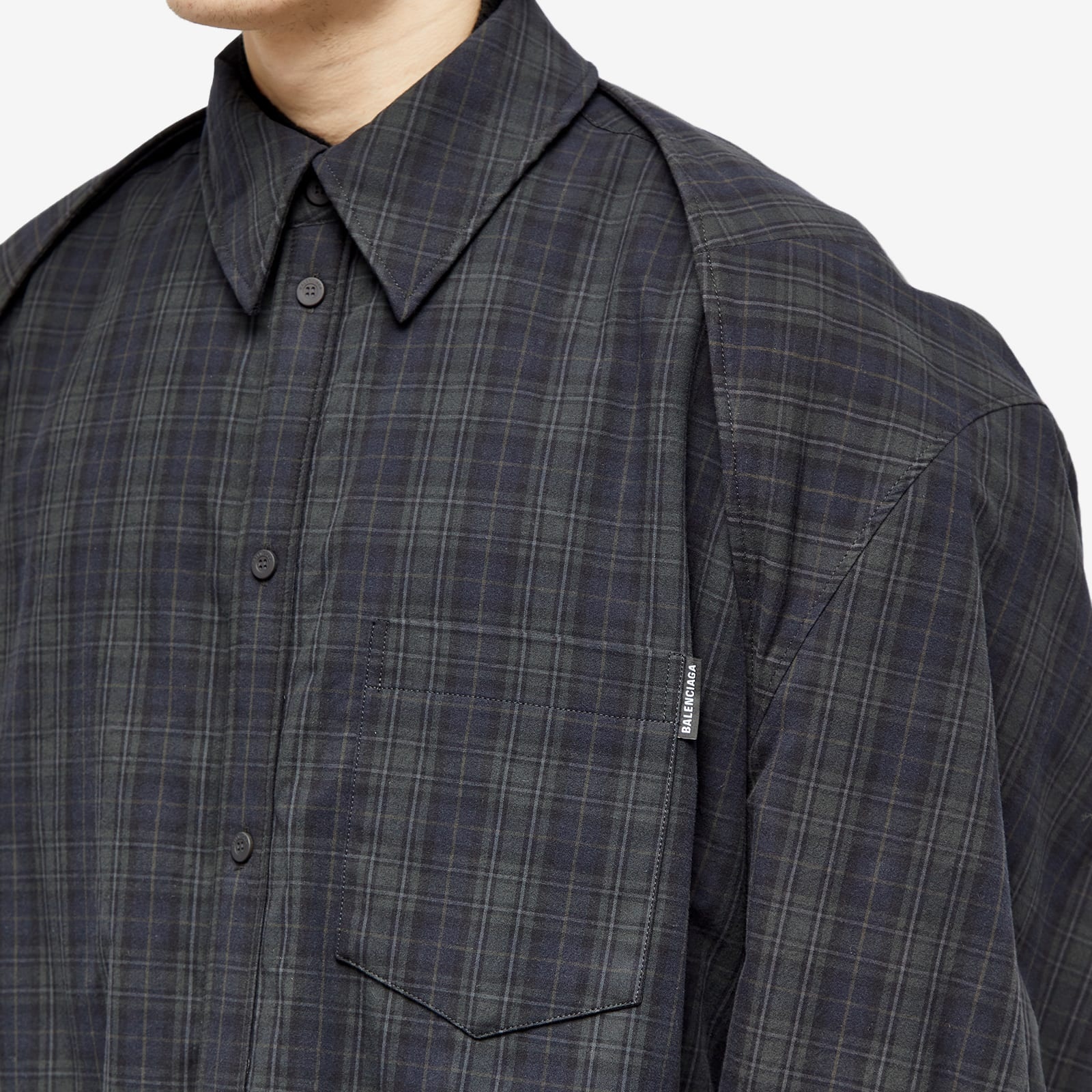 Balenciaga Detachable Flannel Shirt - 7