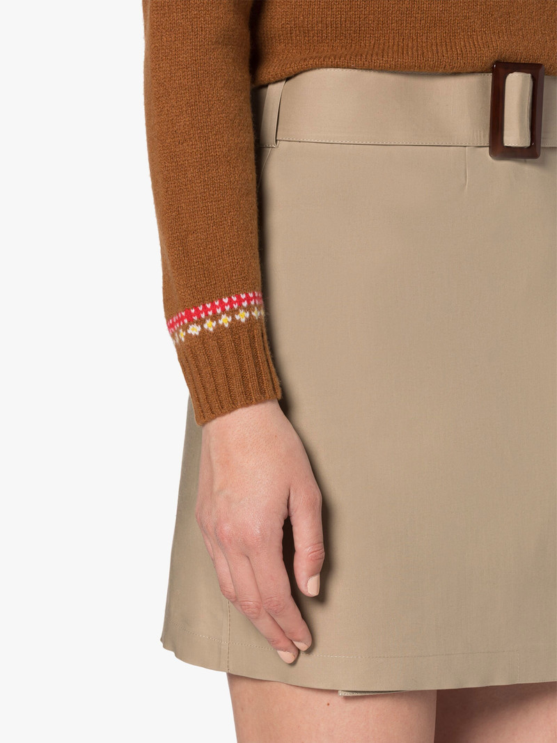 KELSI BROWN WOOL FAIR ISLE CREWNEK SWEATER 6