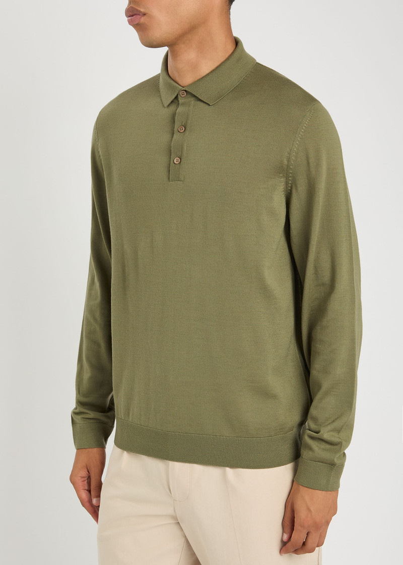 BOSS Boss Lancione Wool Polo Jumper outlook