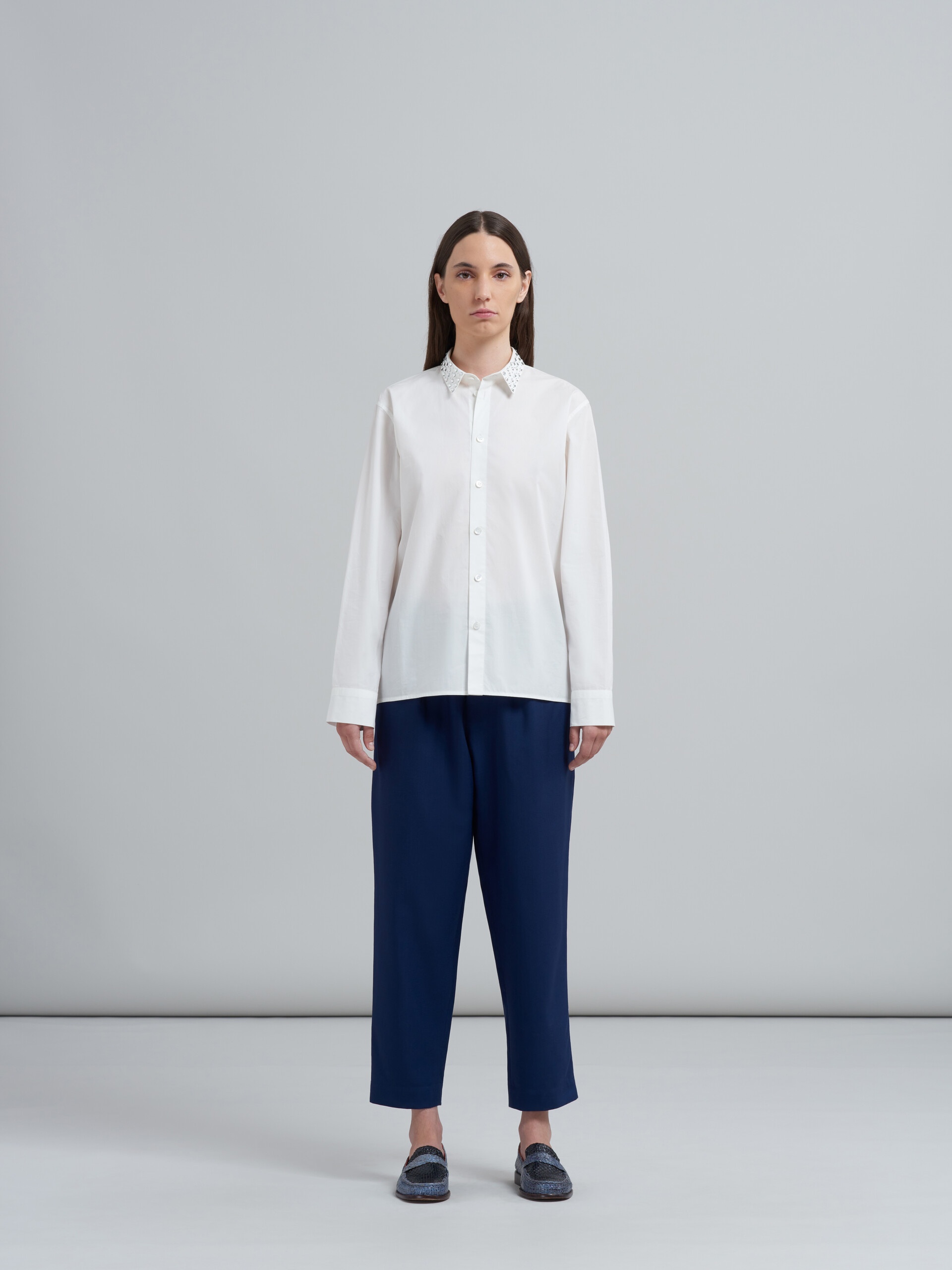 BLUE TROPICAL WOOL TROUSERS - 2
