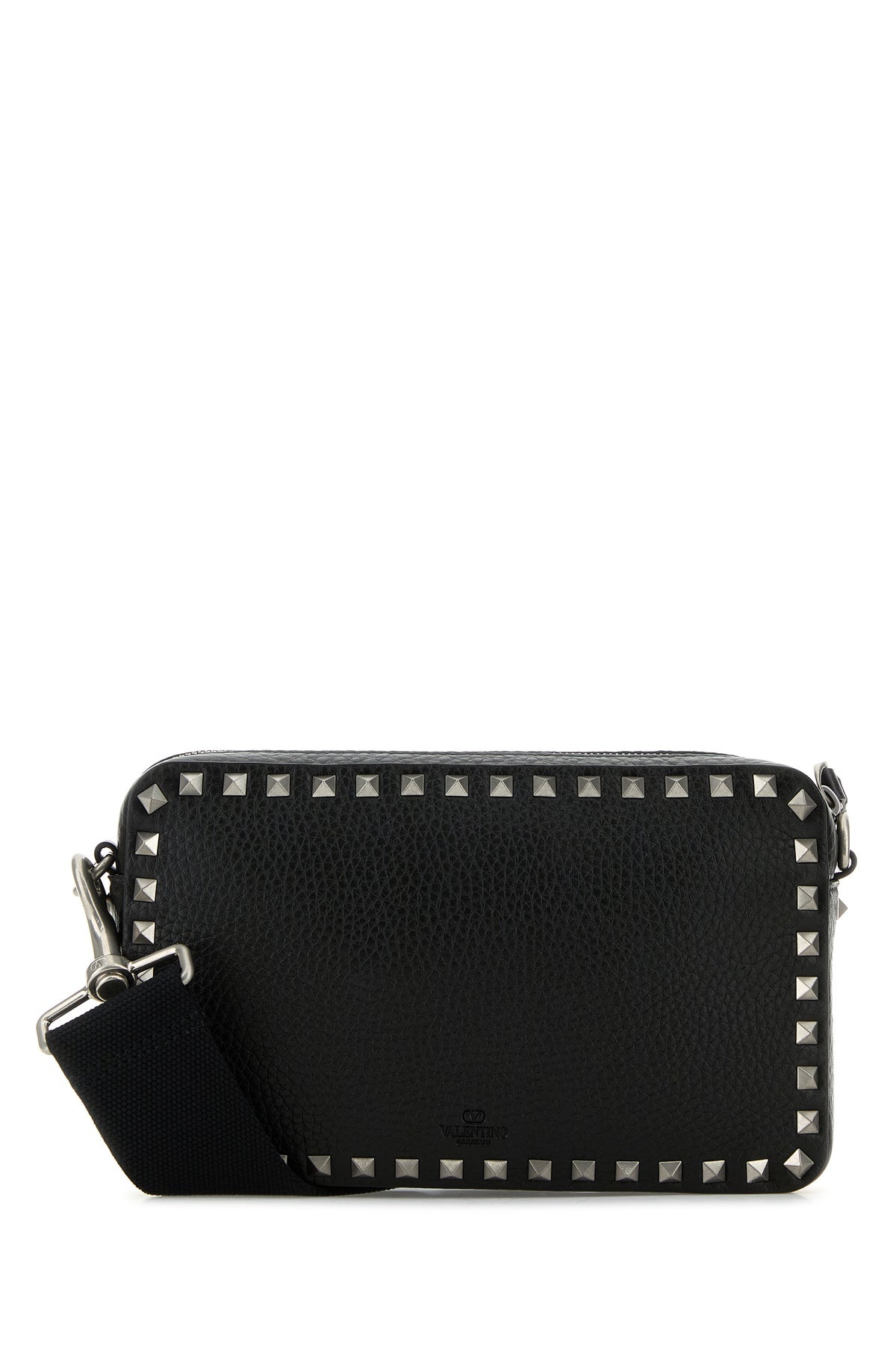 Black leather Rockstud crossbody bag - 3