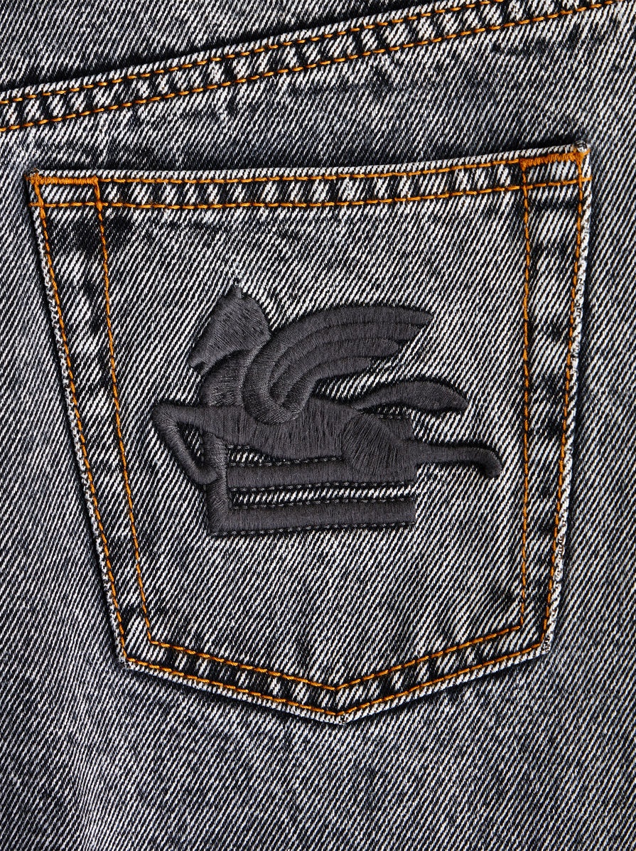 WIDE LEG JEANS WITH PEGASO - 6
