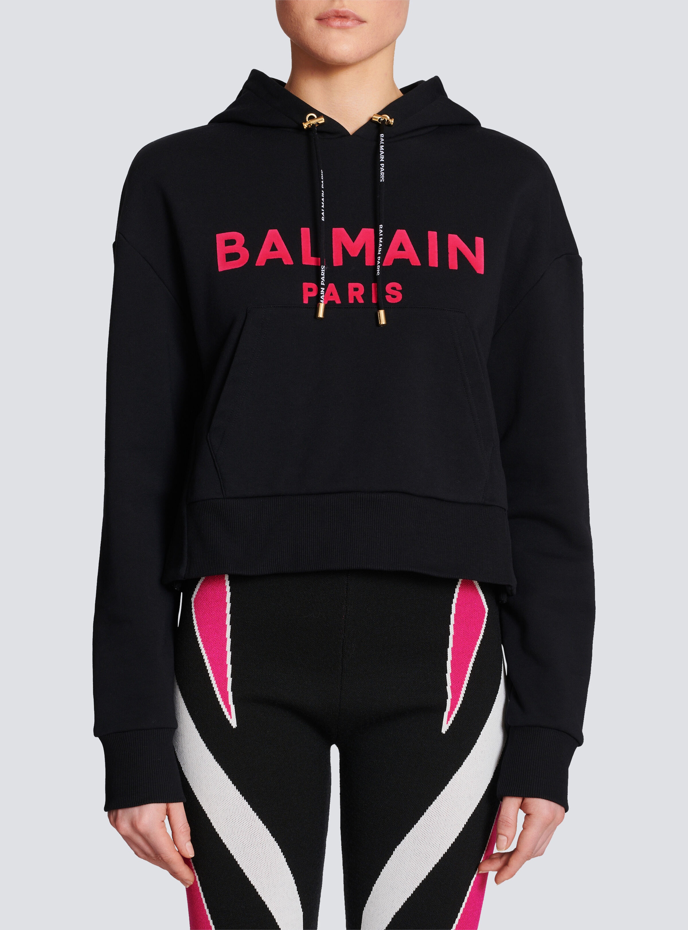 Cotton printed Balmain logo sweatshirt - 5