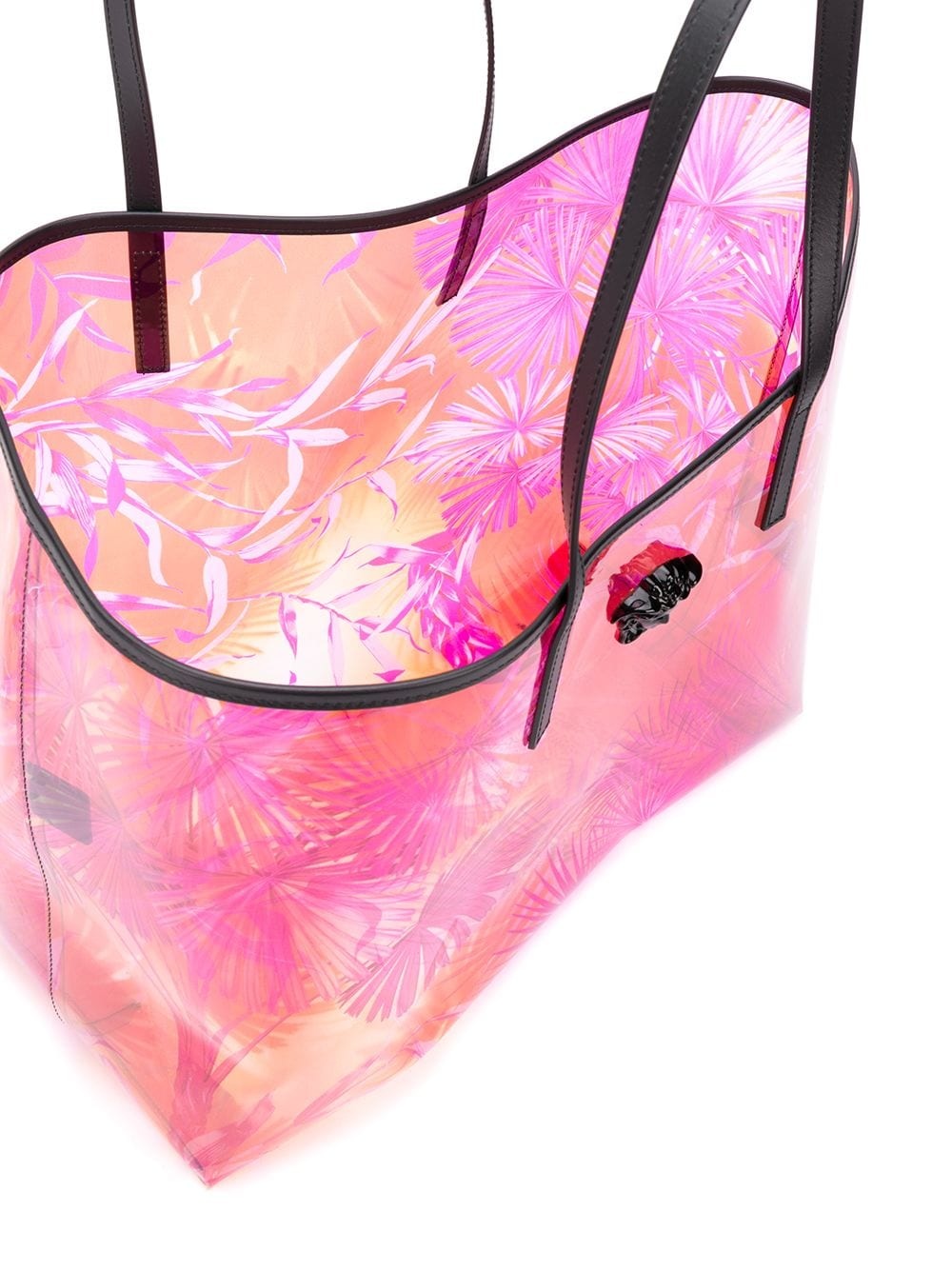 jungle print transparent tote bag - 5