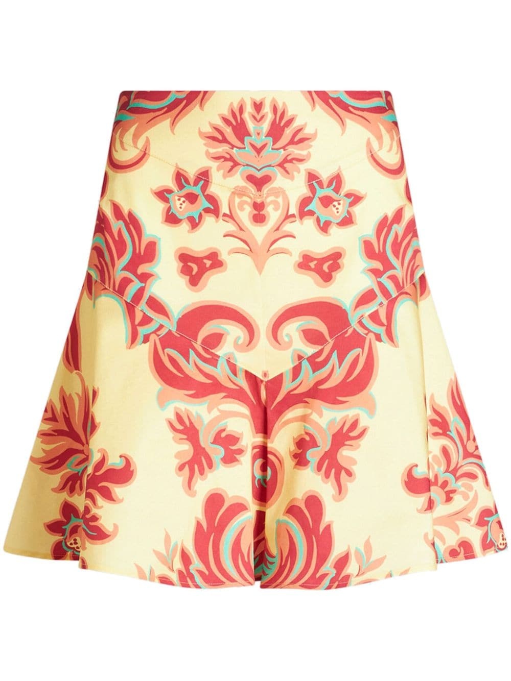 Venus-print poplin miniskirt - 1