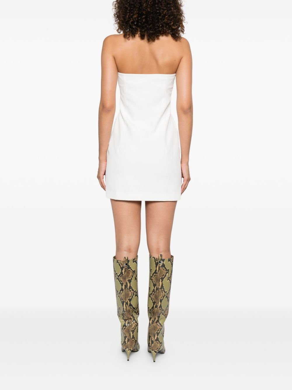 strapless mini dress - 4