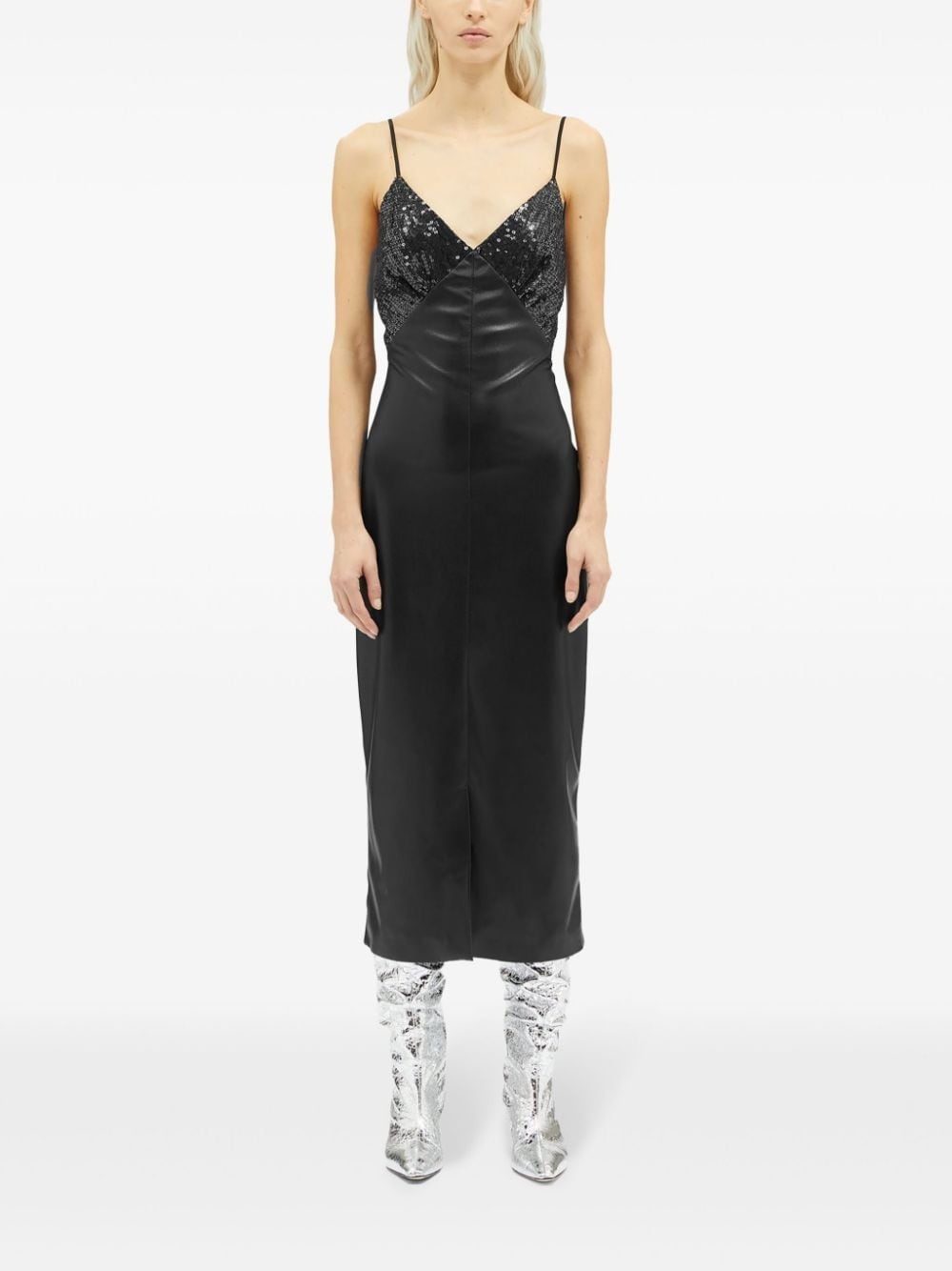 sequin-embellished midi dress - 3