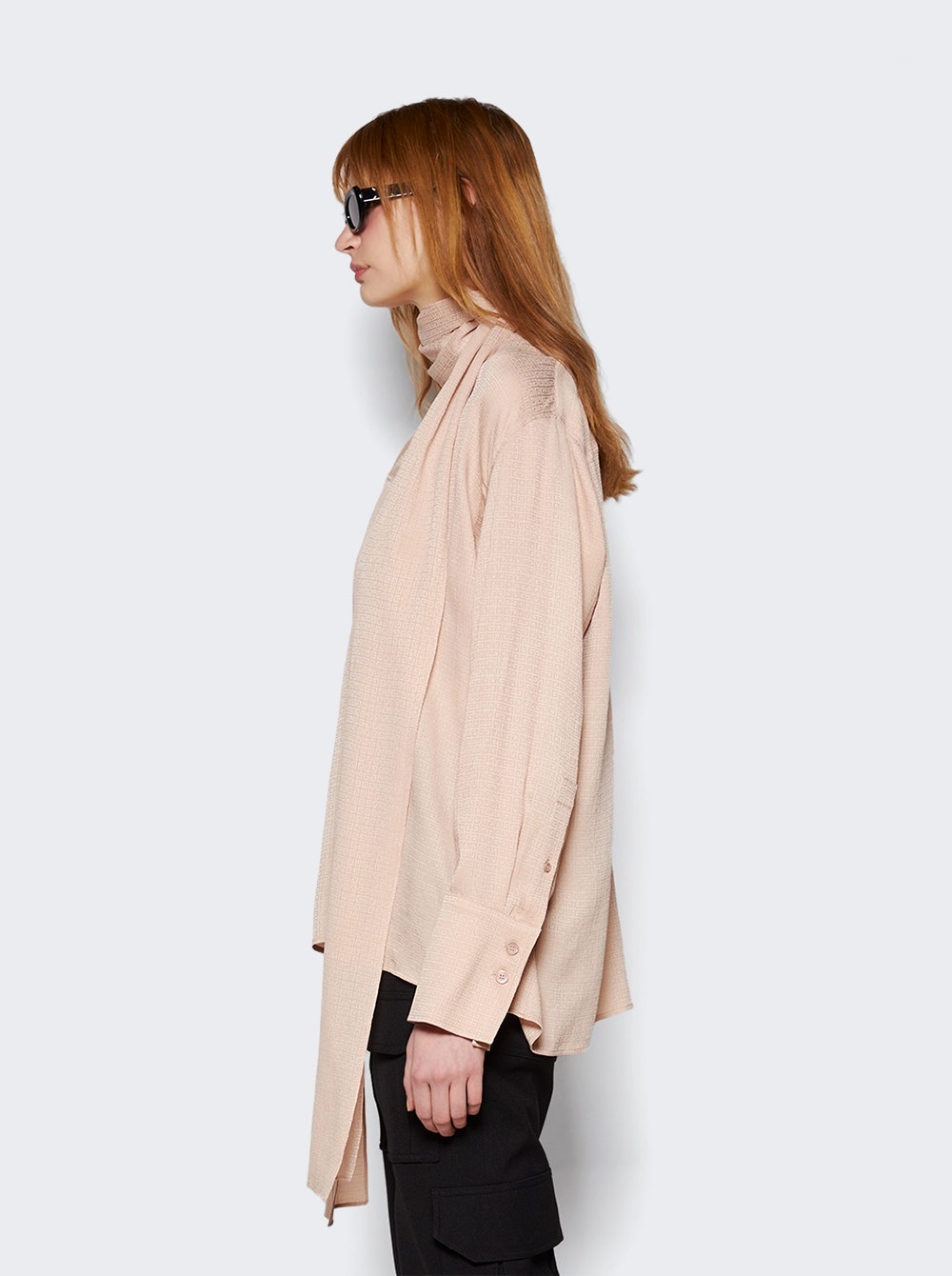 Lavalliere Blouse Beige Pink - 4
