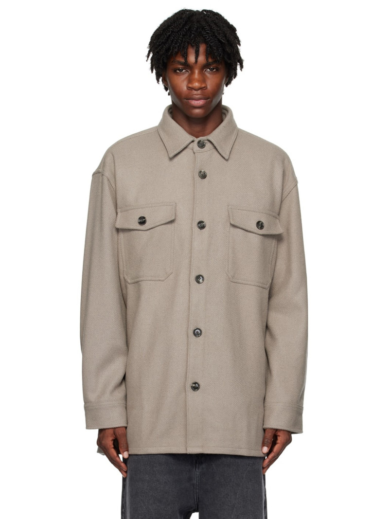 Taupe Pocket Shirt - 1