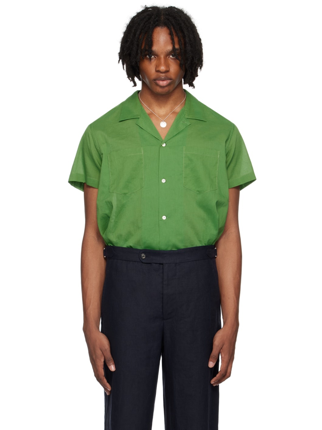 Green Boxy Shirt - 1