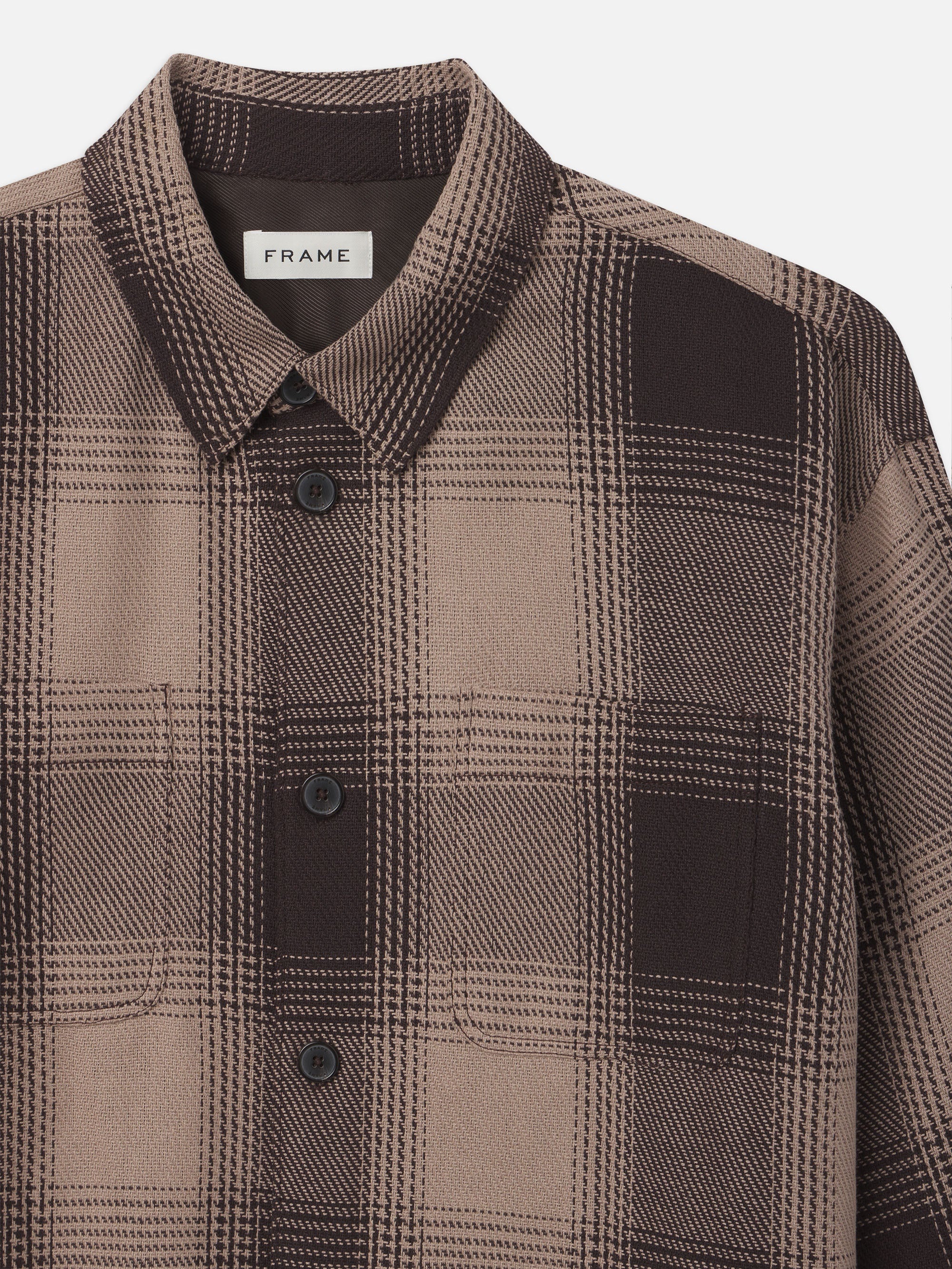 Chunky Plaid Shirt in Brown Plaid - 4