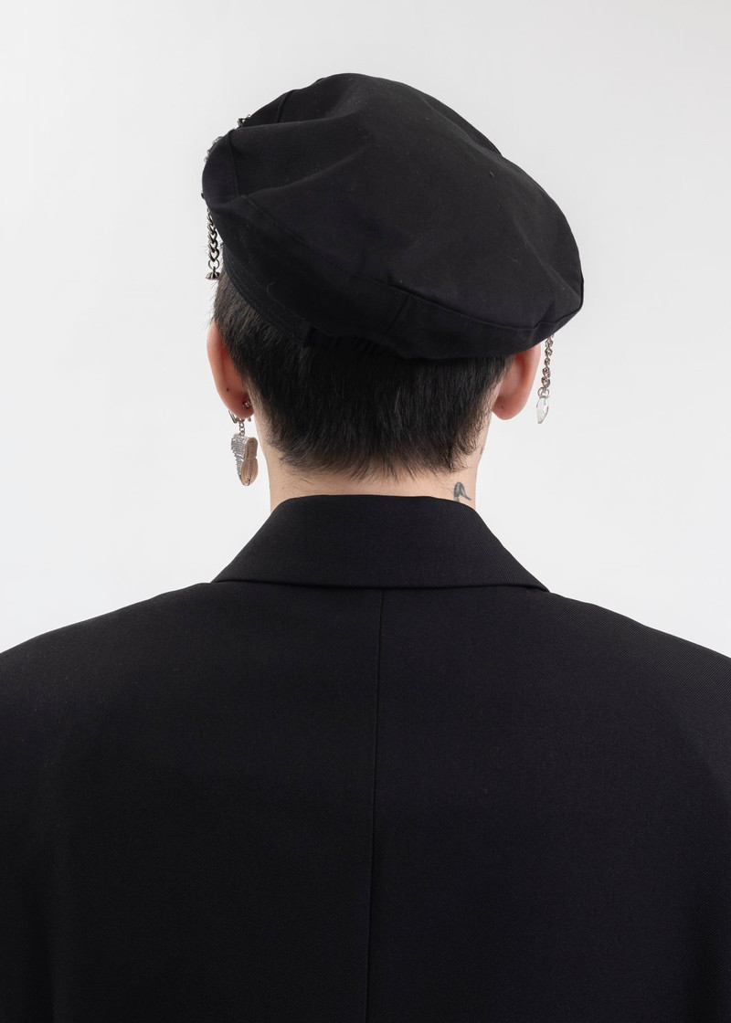 BLACK FCW EMBELLISHMENT BERET 4