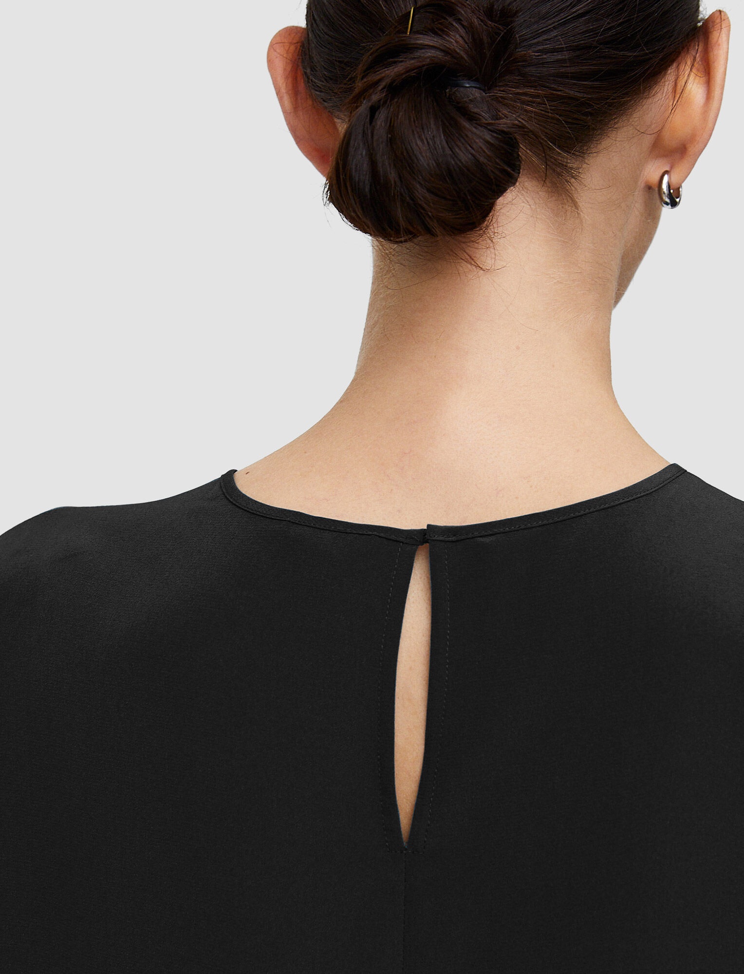 Silk Crepe de Soie Broca Blouse - 6