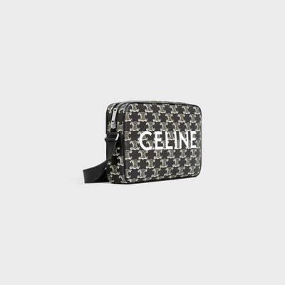 CELINE Medium Messenger Bag in Triomphe canvas two-tone with Celine print outlook