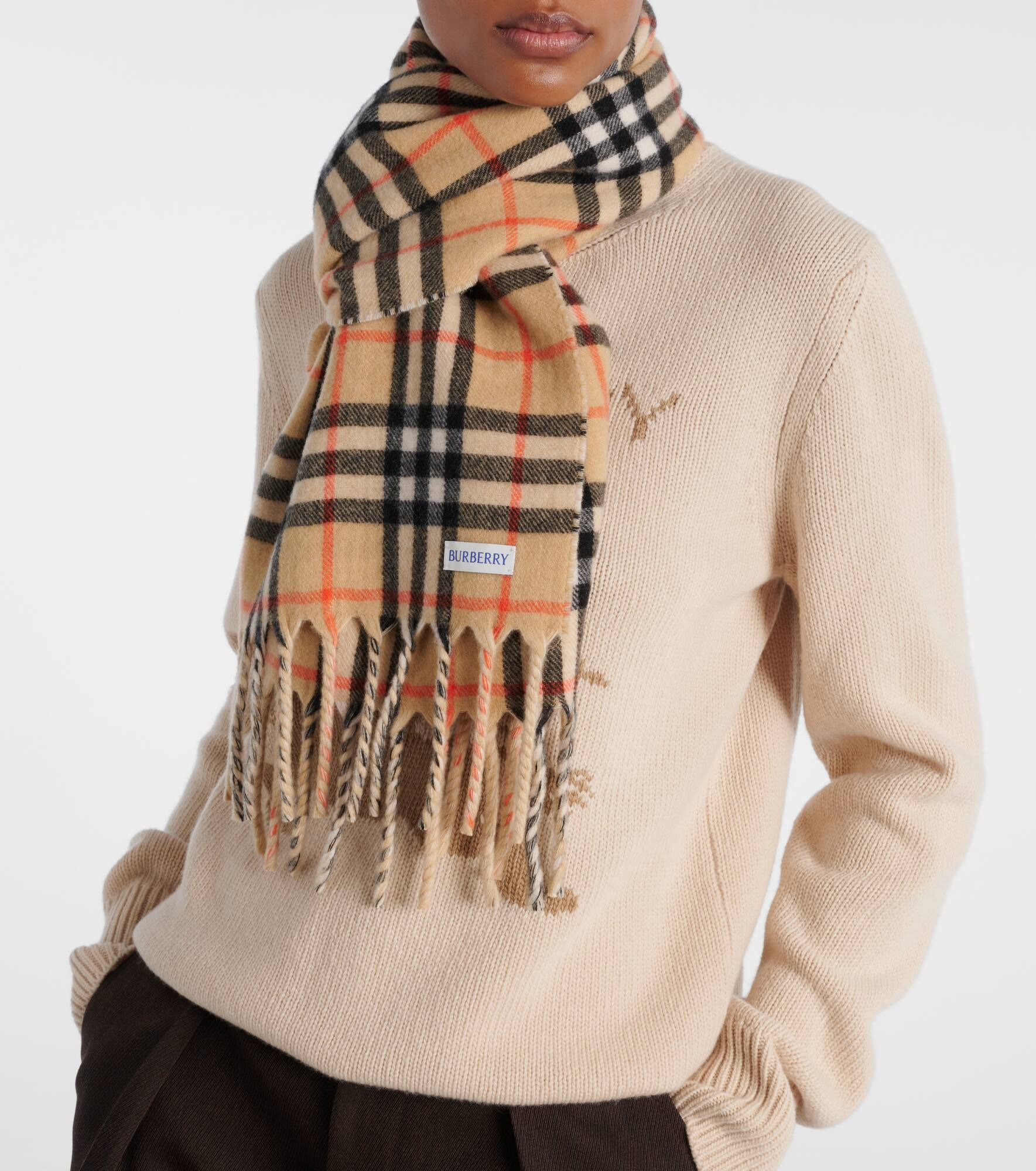 Burberry Check reversible cashmere scarf - 2