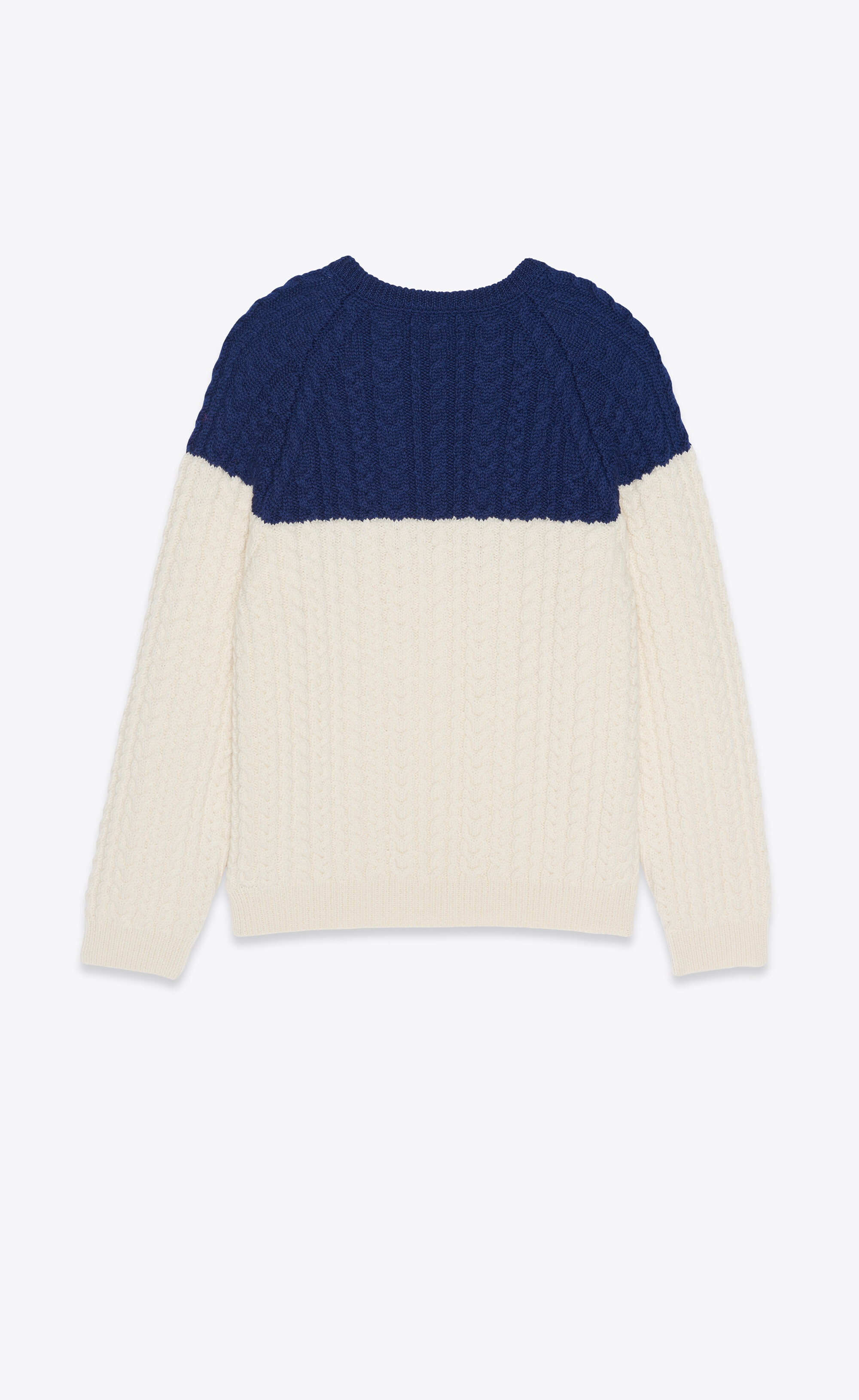 boxy-fit patchwork sweater in wool - 2