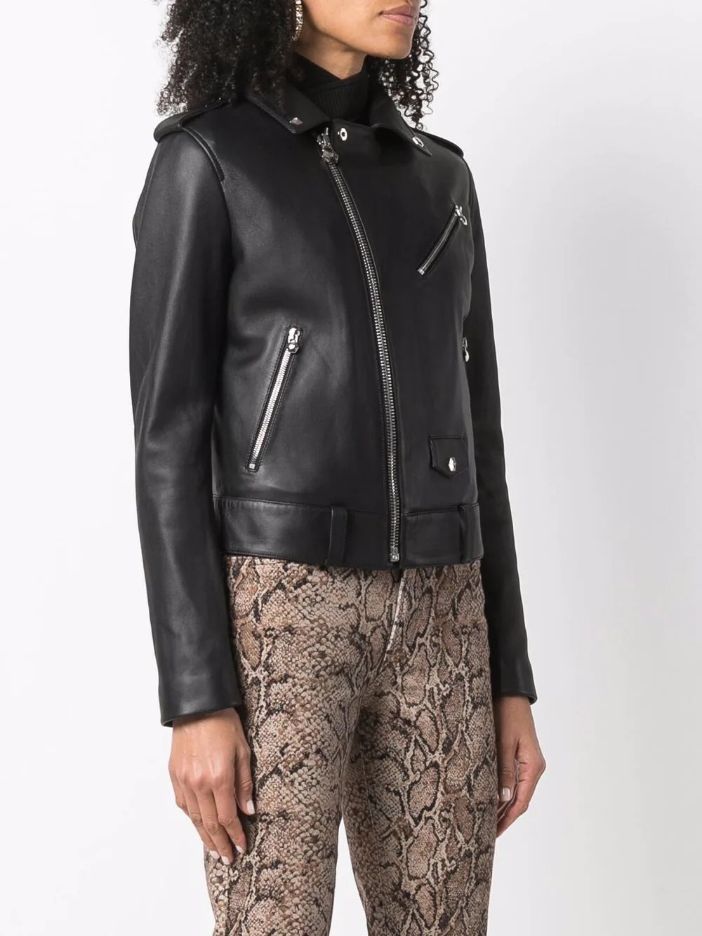 leather biker jacket - 3