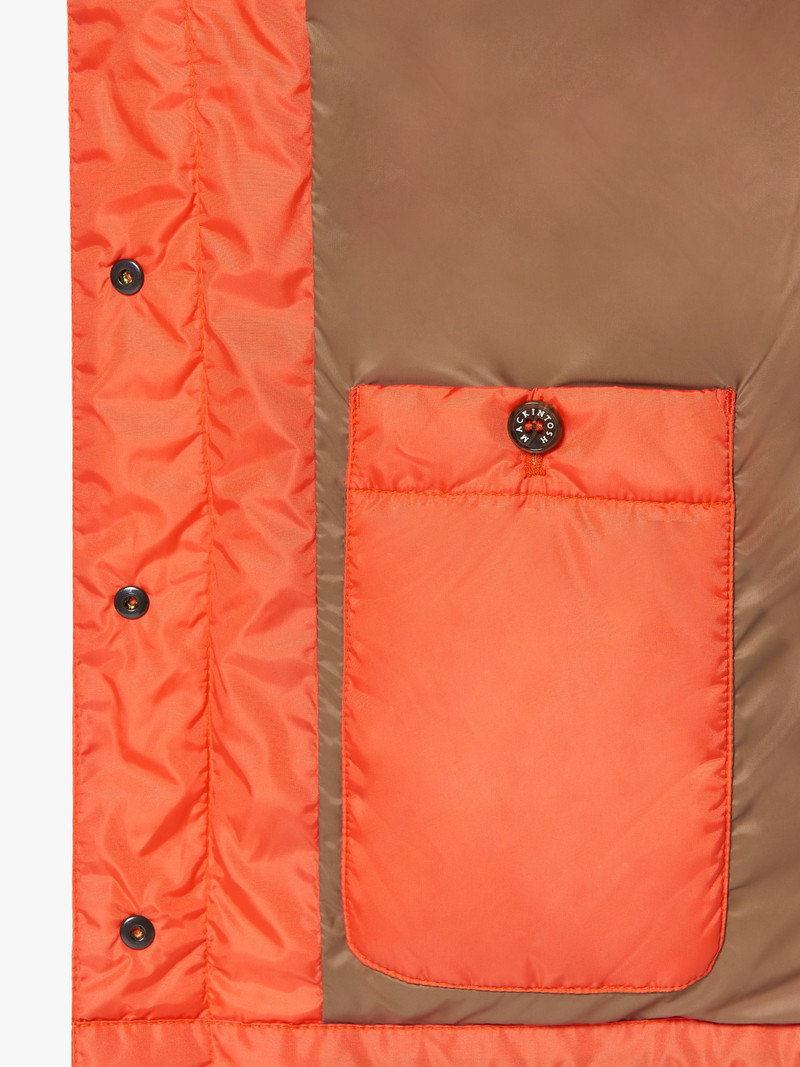 ANNABEL ORANGE NYLON QUILTED LINER VEST | LQV-005 6