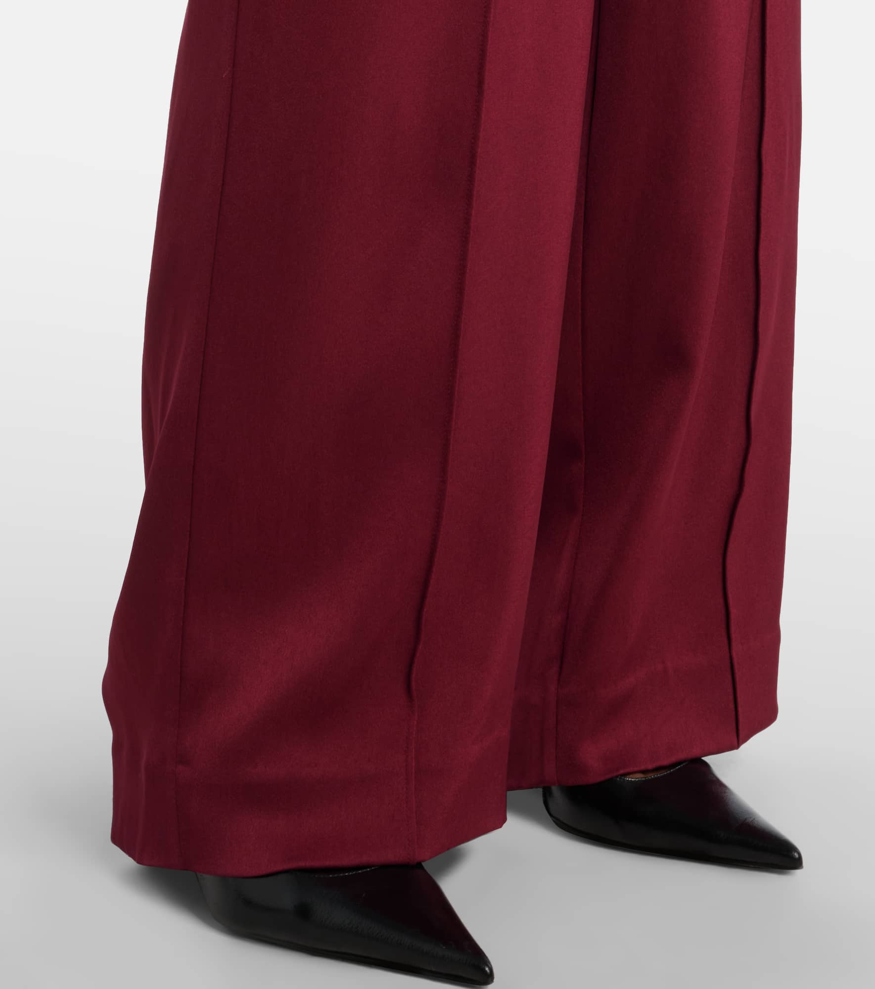 Kyra high-rise satin wide-leg pants - 5