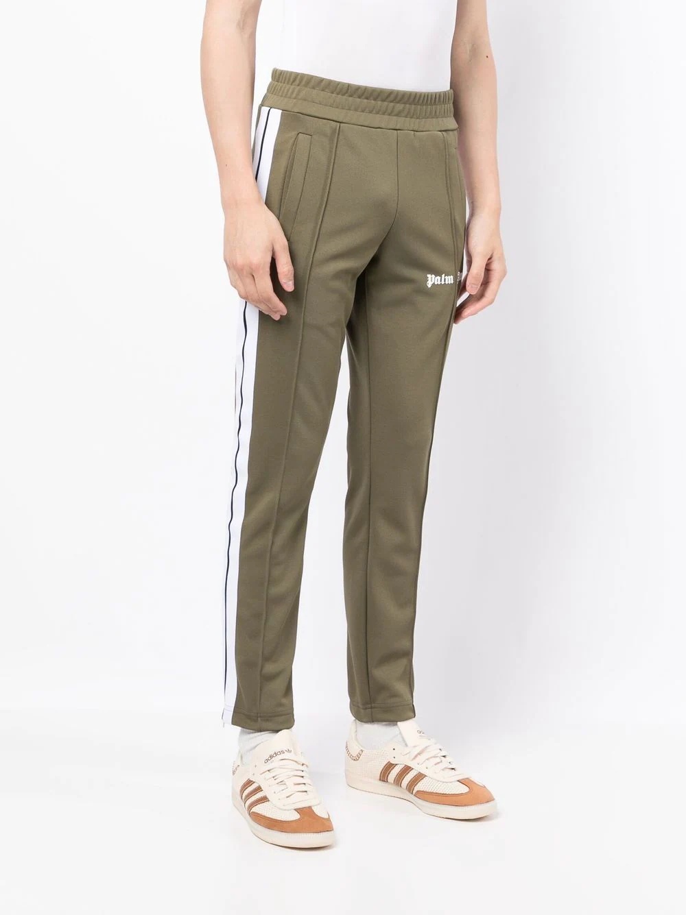 tapered raised seam track trousers - 3