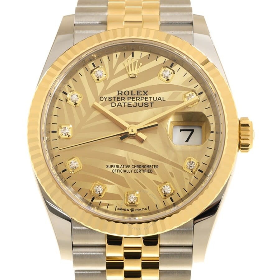 Rolex Datejust 36 Golden Palm-Motif Diamond Dial Automatic Men's Steel and 18KT Yellow Gold Jubilee  - 2
