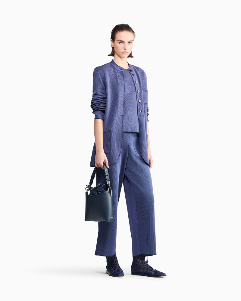 ASV RIBBED VISCOSE-BLEND TROUSERS 2