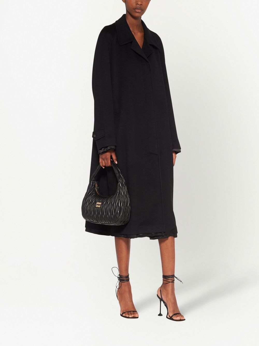 single-breasted mid-length coat - 2
