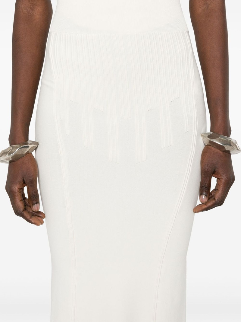 boning-detail midi skirt 5