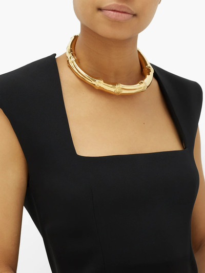 Bottega Veneta Bamboo choker gold-plated necklace outlook