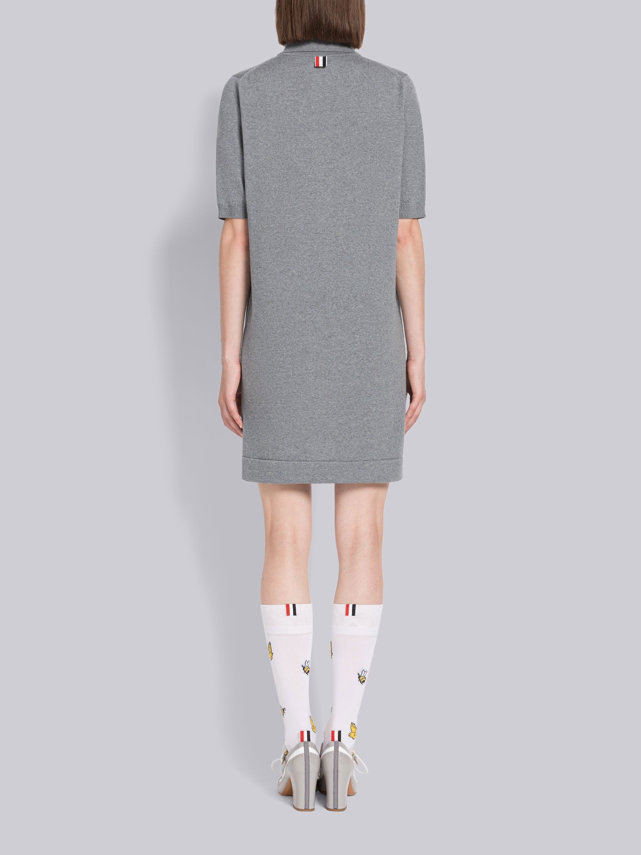 Merino Round Collar Madras Tie Shirtdress - 3