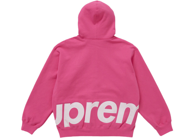 Supreme Supreme Big Logo Zip Up Hooded Sweatshirt Magenta outlook
