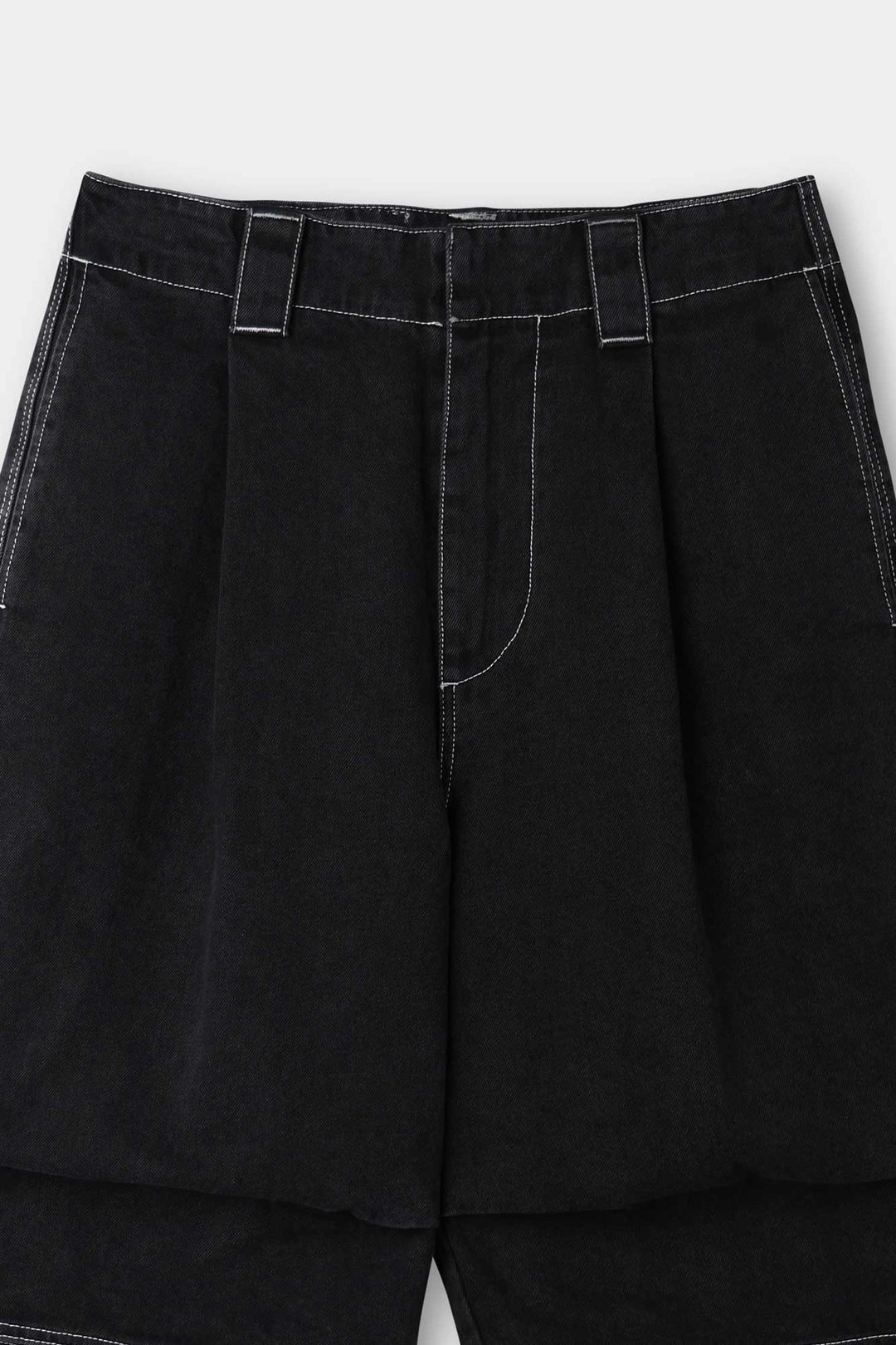 SHORT RIC PANTS / washed denim / black - 3