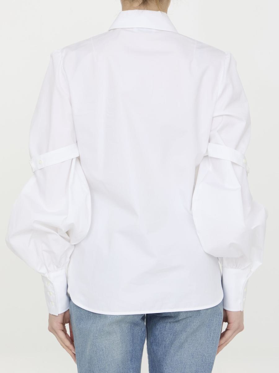 OFF-WHITE POPELINE SHIRT WITH STRAPS - 4