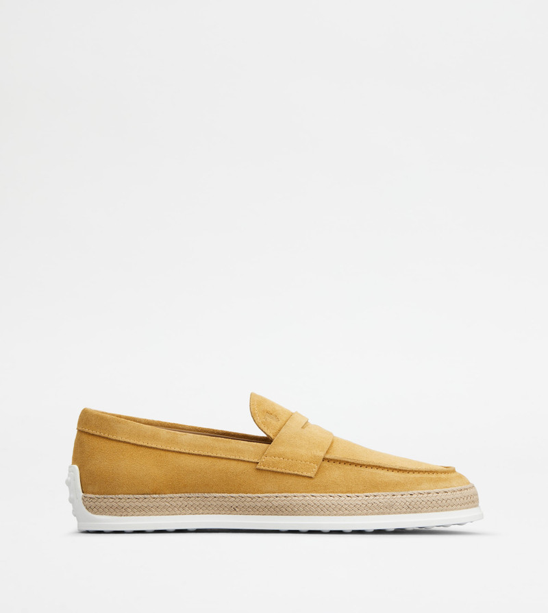 LOAFERS IN SUEDE - YELLOW - 1