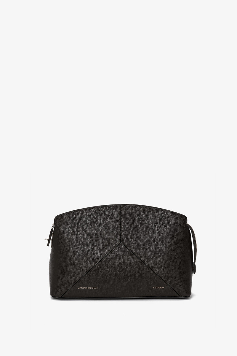 Victoria Clutch Bag In Black Grained Leather 1