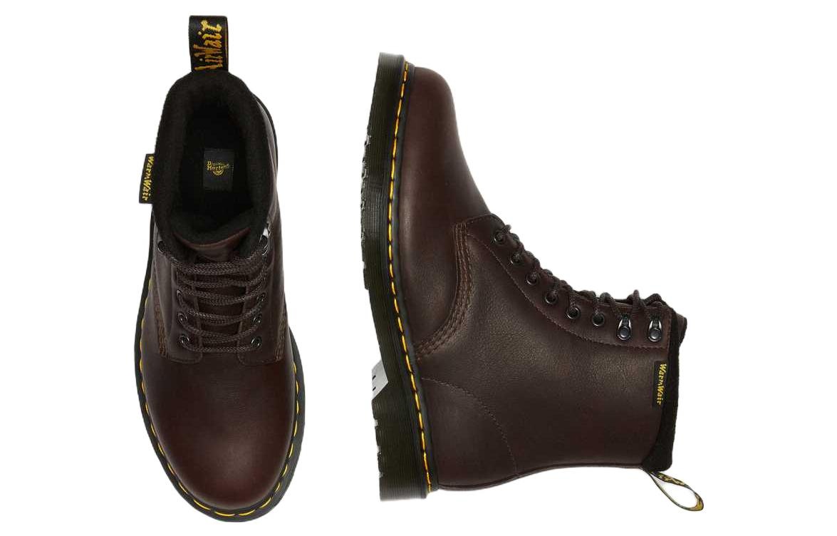 Dr. Martens 1460 Pascal Warmwair Leather Lace Up Boots 'Dark Brown' 27816201 - 4
