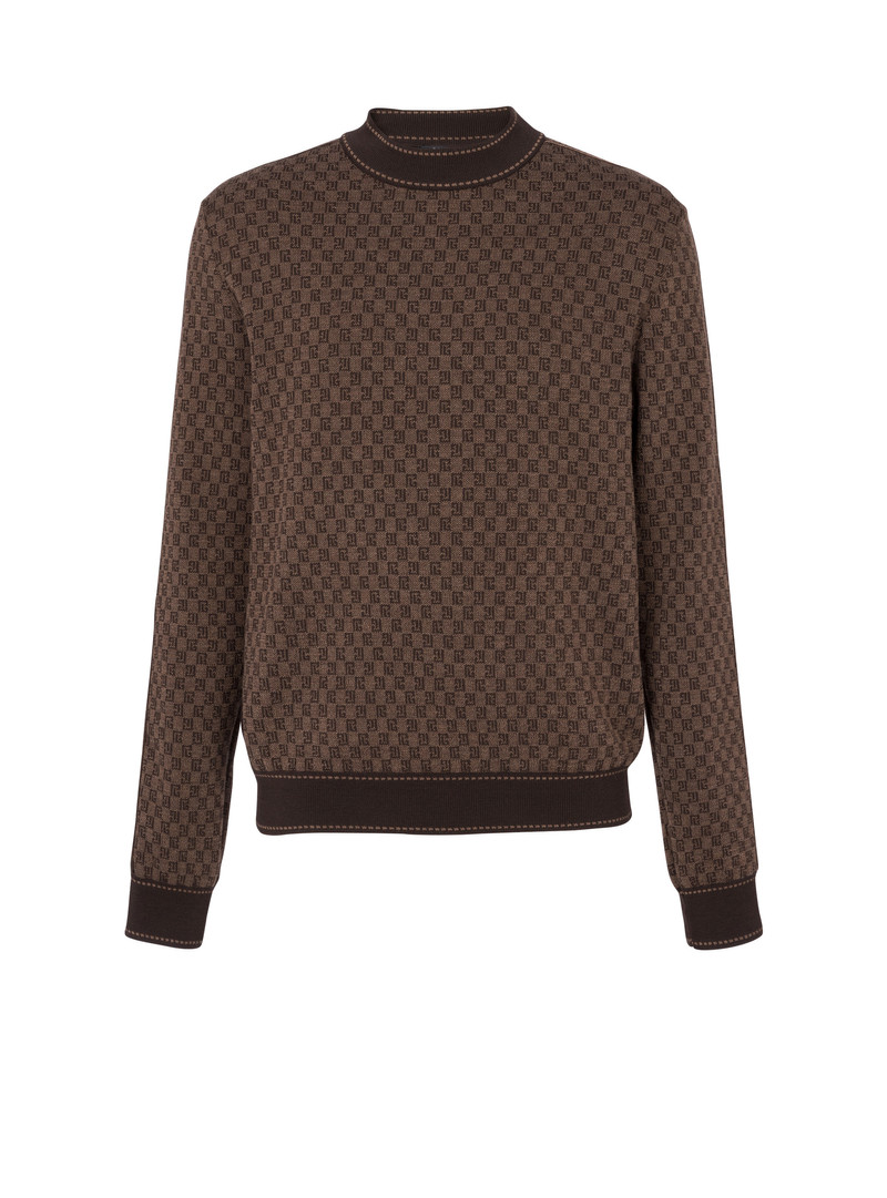 Knit jumper with mini monogram 1