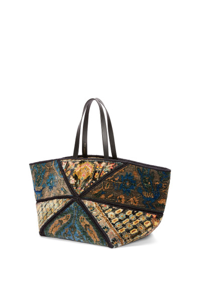 Loewe XXL Carpet Puzzle Fold Tote in silk and wool outlook