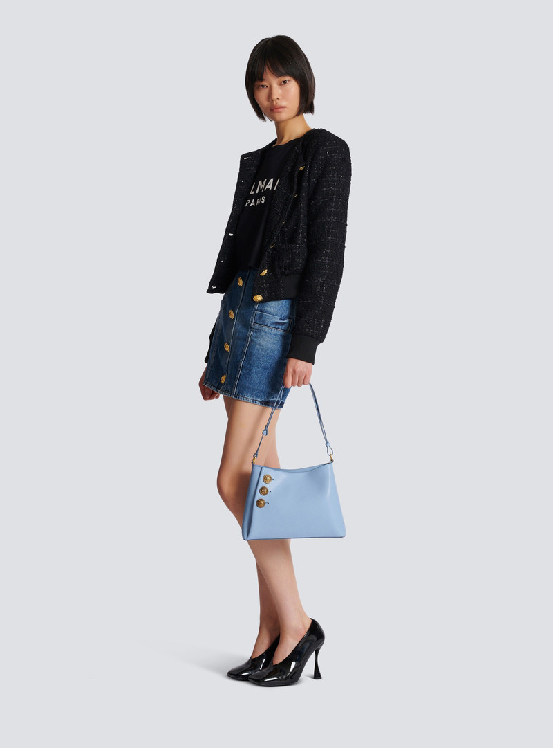 Balmain Emblème Shoulder bag in grained calfskin outlook