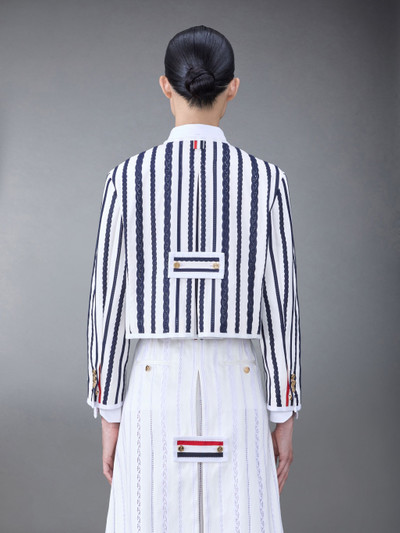 Thom Browne broderie anglaise-detail cropped jacket outlook
