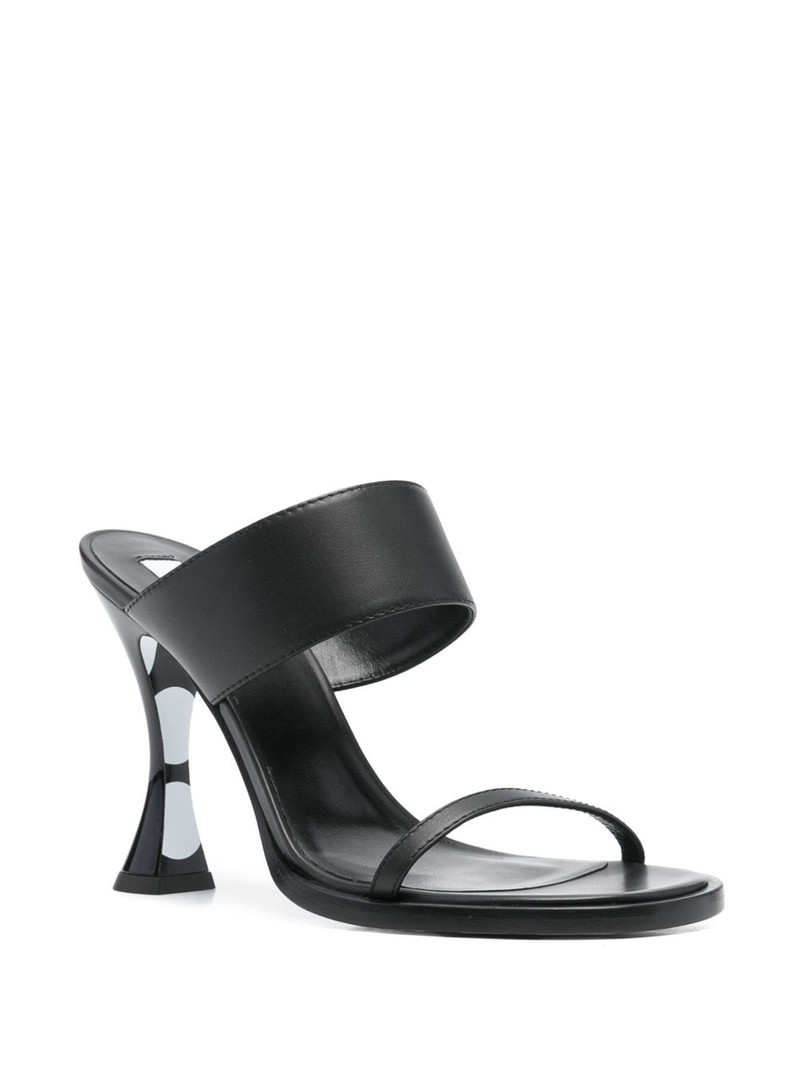Moschino 100mm leather mules outlook